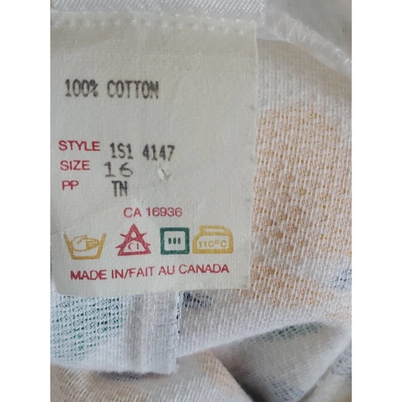 Vintage Elvira Vali Spaghetti Strap Textured Sz 16 Cottage Core Floral Sundress - Picture 11 of 12